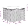 5 részes fekete polyrattan kerti kanapészett párnákkal
