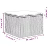  5 részes világosszürke polyrattan kerti ülőgarnitúra párnákkal