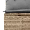  6 részes bézs polyrattan kerti ülőgarnitúra párnával