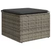  6 részes szürke polyrattan kerti ülőgarnitúra párnákkal