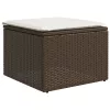  6 részes barna polyrattan kerti ülőgarnitúra párnával