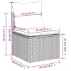  5 részes fekete polyrattan kerti kanapészett párnákkal