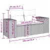  5 részes szürke polyrattan kerti ülőgarnitúra párnákkal