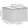  5 részes világosszürke polyrattan kerti ülőgarnitúra párnákkal