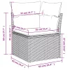  5 részes barna polyrattan kerti ülőgarnitúra párnával
