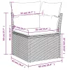  5 részes bézs polyrattan kerti ülőgarnitúra párnákkal