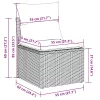  5 részes világosszürke polyrattan kerti ülőgarnitúra párnákkal