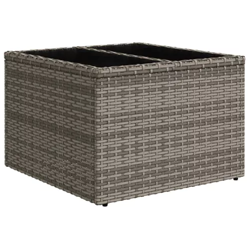  6 részes szürke polyrattan kerti ülőgarnitúra párnákkal