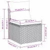  6 részes barna polyrattan kerti ülőgarnitúra párnával