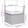  6 részes barna polyrattan kerti ülőgarnitúra párnával