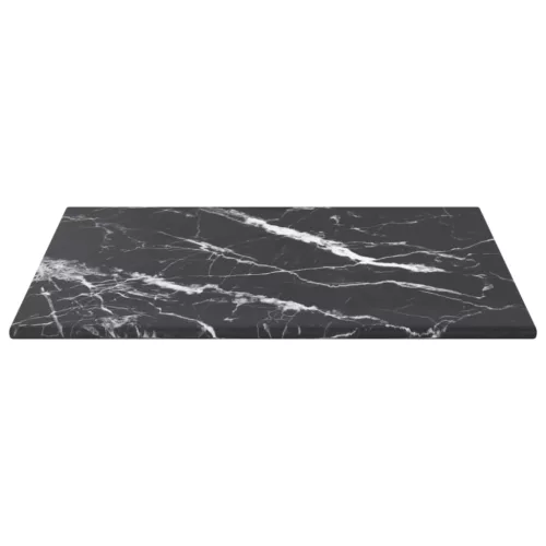  fekete edzett üveg asztallap márványdizájnnal 30 x 30 cm 6 mm