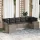  7 részes világosszürke polyrattan kerti ülőgarnitúra párnákkal