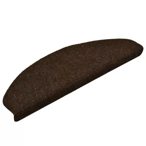  15 db öntapadós lépcsőszőnyeg 65 x 21 x 4 cm barna félkör alakú nagy