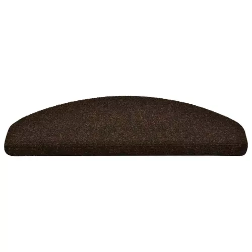  15 db öntapadós lépcsőszőnyeg 65 x 21 x 4 cm barna félkör alakú nagy