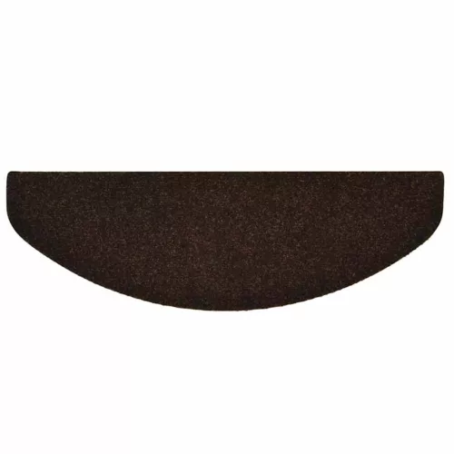  15 db öntapadós lépcsőszőnyeg 65 x 21 x 4 cm barna félkör alakú nagy