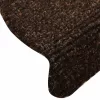 15 db öntapadós lépcsőszőnyeg 65 x 21 x 4 cm barna félkör alakú nagy