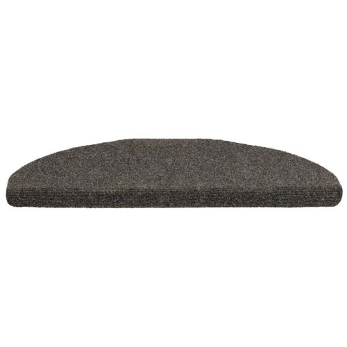  15 db öntapadós lépcsőszőnyeg 65 x 21 x 4 cm antracit színű, félkör alakú, nagy