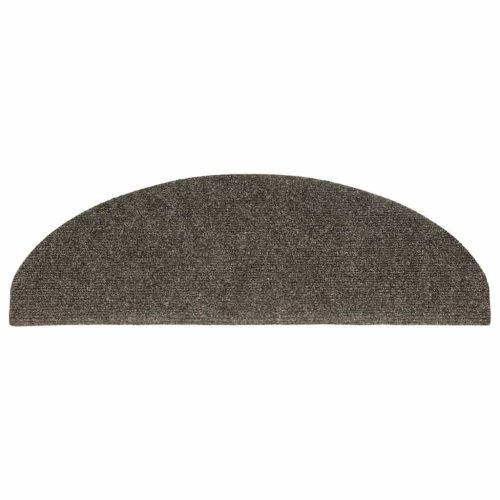  15 db öntapadós lépcsőszőnyeg 65 x 21 x 4 cm antracit színű, félkör alakú, nagy