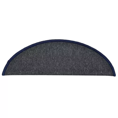  15 db sötétszürke és kék lépcsőszőnyeg 56 x 17 x 3 cm