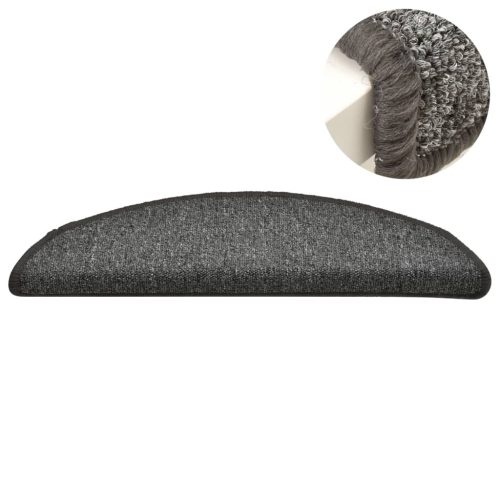  15 db sötétszürke lépcsőszőnyeg 56 x 17 x 3 cm