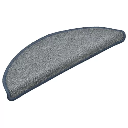  15 db világosszürke és kék lépcsőszőnyeg 56 x 17 x 3 cm