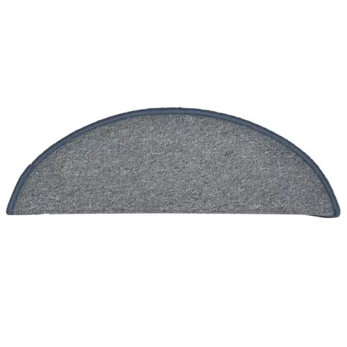  15 db világosszürke és kék lépcsőszőnyeg 56 x 17 x 3 cm