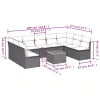  10 részes bézs polyrattan kerti ülőgarnitúra párnával