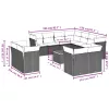  12 részes szürke polyrattan kerti ülőgarnitúra párnákkal