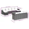  11 részes szürke polyrattan kerti ülőgarnitúra párnákkal