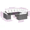  13 részes szürke polyrattan kerti ülőgarnitúra párnákkal