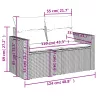  7 részes fekete polyrattan kerti ülőgarnitúra párnával