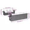  8 részes szürke polyrattan kerti ülőgarnitúra párnákkal