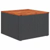  7 részes fekete polyrattan kerti ülőgarnitúra párnával