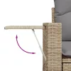  12 részes bézs polyrattan kerti ülőgarnitúra párnákkal