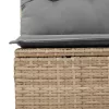  10 részes bézs polyrattan kerti ülőgarnitúra párnával