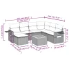  8 részes bézs polyrattan kerti ülőgarnitúra párnával