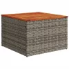  10 részes szürke polyrattan kerti ülőgarnitúra párnákkal