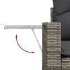  11 részes szürke polyrattan kerti ülőgarnitúra párnákkal