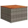  11 részes szürke polyrattan kerti ülőgarnitúra párnákkal
