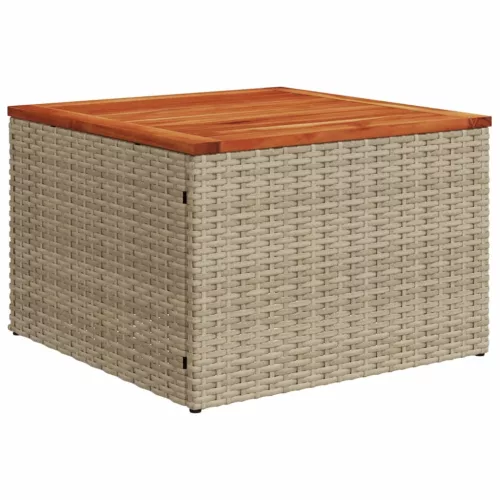  11 részes bézs polyrattan kerti ülőgarnitúra párnákkal