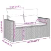  11 részes fekete polyrattan kerti ülőgarnitúra párnákkal