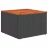 11 részes fekete polyrattan kerti ülőgarnitúra párnákkal