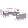  10 részes szürke polyrattan kerti ülőgarnitúra párnákkal