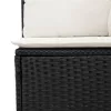  12 részes fekete polyrattan kerti ülőgarnitúra párnákkal