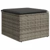  10 részes szürke polyrattan kerti ülőgarnitúra párnákkal