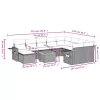  11 részes szürke polyrattan kerti ülőgarnitúra párnákkal