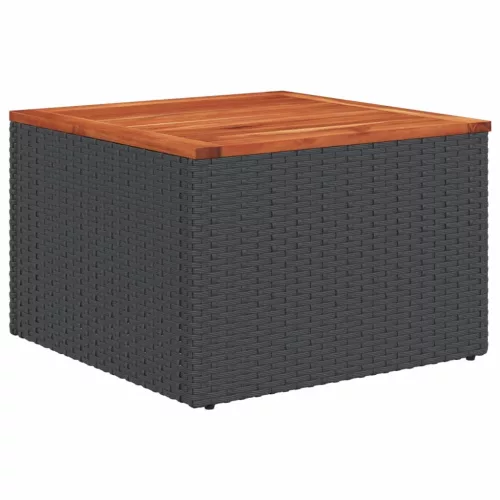 13 részes fekete polyrattan kerti ülőgarnitúra párnákkal