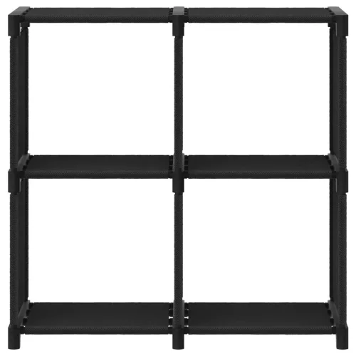  4 rekeszes fekete szövet bemutató polc 69 x 30 x 72,5 cm