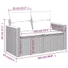  6 részes szürke polyrattan kerti ülőgarnitúra párnákkal