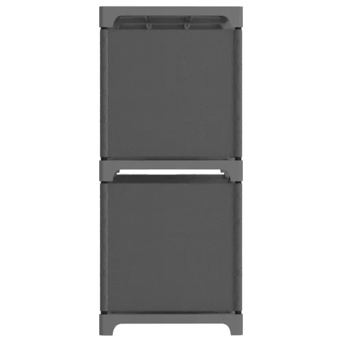  5 rekeszes szürke szövet bemutató polc 103 x 30 x 72,5 cm